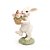 Coelho de Resina com Cesta de Tulipas 12x6x8cm - Ref 1030978 Cromus - Imagem 1