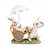 Coelhos de Resina na Carriola com Guarda Chuva 12x12x6cm - Ref 1030975 Cromus - Imagem 1