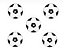 Aplique de E.V.A Bola de Futebol 5x5cm com 5Un - Ref 102008 Piffer - Imagem 1
