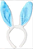 Tiara com Orelhas Coelho Branca com Azul - BrFestas - Imagem 1
