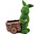 Coelho de Grama Com Carriola 37x17x32cm - Ref 1066726 Cromus - Imagem 1