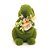 Coelho de Grama Sentado com Arranjo de Flor na Mão 18x13x15cm - Ref 1038733 Cromus - Imagem 1