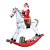 Cavalo de Balanço de Resina com Noel Encima 24cm - Ref 1113633 Cromus - Imagem 1