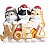 Gatos com Gorro Noel de Resina 20x26x13cm - Ref 1921721 Natal Pet Cromus - Imagem 1