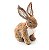 Coelho de Pelúcia Rígida Marrom Sentado Com Laço e Arranjo 31x24x17cm - Ref 1064682 Cromus - Imagem 1