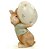 Coelho de Resina em Pé com Ovo de Tulipas Amarelas 18x10x8cm - Coleção Breeze - Ref 1054907 Cromus - Imagem 1