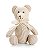 Urso de Tecido Listrado Cinza e Branco com Laço Crochê 20x10x12cm - Ref 1421045 Cromus - Imagem 1