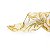 Fita Aramada de Natal Folhas Ouro 3,8cm - Ref 1750174 Cromus - Imagem 1