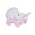 Carrinho de Bebe Transparente com Rosa com 5 Unidades - Mirandinha - Imagem 1