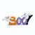 Enfeite de Resina BOO com Fantasmas 32x14x3cm - Halloween - Ref 29005158 Cromus - Imagem 1