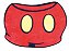 Tapete Antiderrapante Shorts Mickey Vermelho 60x50cm - Ref 1107985 Cromus - Imagem 1