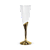 Taça Champanhe Descartável Luxo Base Dourada 150Ml com 6Un - Silver Plastic - Imagem 1