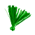 Fecho Prático Metalizado Verde 11cm x 4mm com 100Un - Silver Plastic - Imagem 1
