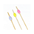 Palito de Petisco de Bambu com Bolinhas Coloridas 12cm com 12Un - Silver Plastic - Imagem 1