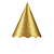 Chapéu de Aniversário Papel Metalizado Dourado Glitter 8 un - Silver - Imagem 1