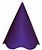 Chapéu de Aniversário Papel Roxo 8 un - Silver - Imagem 1