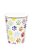 Copo Descartável de Papel Patinhas Coloridas 270Ml com 10 Un - Silver - Imagem 1