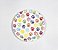 Prato Descartável de Papel Patinhas Coloridas 18cm com 10 Un - Silver - Imagem 1