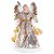 Anjo em Pé Rosê e Dourado com Asas de Penas 44cm - Ref 1113469 Cromus - Imagem 1