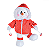 Boneco de Neve Casaco Vermelho com Esqui 37x24cm - Ref 1101455 Cromus - Imagem 1