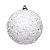 Bolas de Natal Branca Nevada com Glitter 10cm Jogo com 4Un - Ref 1923545 Cromus - Imagem 1