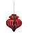 Enfeite de Pendurar Ornamento Vermelho de Papel 15cm - Ref 1046595 Cromus - Imagem 1