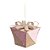 Enfeite de Pendurar Caixa de Presente de Corino e Veludo Rosa Chá 12cm - Ref 1107575 Cromus - Imagem 1