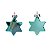 Enfeite de Pendurar Estrelas Azul Turquesa 3cm com 20 Un - Ref 1517869 Cromus - Imagem 1