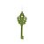 Enfeite de Pendurar Cetro Real Chave Real Verde 15cm com 6Un - Ref 1517897 Cromus - Imagem 1