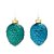 Enfeite de Pendurar Pinhas Azul e Verde 10cm cm 2 Un - Ref 1592526 Cromus - Imagem 1