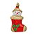 Enfeite de Pendurar Botinha com Boneco de Neve 6cm com 3 Un - Ref 1593309 Cromus - Imagem 1