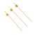 Palito de Petisco de Bambu com Estrelinhas de Madeira 12cm com 12Un - Silver Plastic - Imagem 1