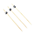 Palito de Petisco de Bambu com Bolas de Futebol 12cm com 12Un - Silver Plastic - Imagem 1