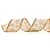 Fita Aramada de Natal Linho Cru com Dourado Desenhos de Flocos de Neve 6,3x914cm - Ref 1042641 Cromus - Imagem 1