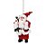 Enfeite Papai Noel Pendurar com Pinheiro e Roupa Paetê Vermelha 15cm - Ref 1209011 Cromus - Imagem 1