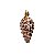 Enfeite Pendurar Pinha Rosê Gold Metalizada 8cm com 6 Unidades - Ref 1699587 Cromus - Imagem 1