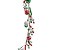 Galho Longo Festão com Enfeites Bolas, Bengalas e Berry Verde, Branco e Vermelho 120cm - Ref 1004985 Cromus - Imagem 2