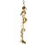 Galho Longo Folhas Metalizadas Douradas 140cm - Ref 1032597 Cromus - Imagem 1