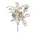 Galho Curto Folhagens de Glitter Nude 25x18cm - Ref 1022329 Cromus - Imagem 1