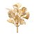 Galho Curto Eucalipto Metalizado Dourado 19x11cm - Ref 1029013 Cromus - Imagem 1