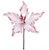 Flor de Natal Poisentia de Veludo Rosa Bebe com Miolo Glitter 23cm - Ref 1025003 Cromus - Imagem 1