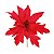 Flor de Natal Poisentia Vermelha de Veludo com Miolo Glitter - Ref 1200216 Cromus - Imagem 1