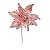Flor de Natal Poisentia Rosa Chá com Glitter 20cm - Ref 1712325 Cromus - Imagem 1