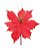 Flor de Natal Poisentia de Veludo Vermelha com Gliter Ouro 25cm - Ref 1002780 Cromus - Imagem 1