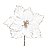 Flor de Natal Poisentia de Veludo Branco com Borda Dourada 15cm - Ref 1920266 Cromus - Imagem 1