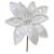 Flor de Natal Poisentia de Veludo com Borda Pelucia Branca 20cm - Ref 1046804 Cromus - Imagem 1