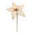 Flor de Natal Poisentia de Veludo Chá com Borda Glitter 18cm - Ref 1032922 Cromus - Imagem 1