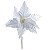 Flor de Natal Poisentia de Veludo Branca 20cm - Ref 1045281 Cromus - Imagem 1