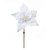 Flor de Natal Poisentia Branca com Paetê na Borda 20cm - Ref 1058080 Cromus - Imagem 1