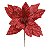 Flor de Natal Poisentia Vermelha Fio Metalizado 25cm - Ref 1045078 Cromus - Imagem 1